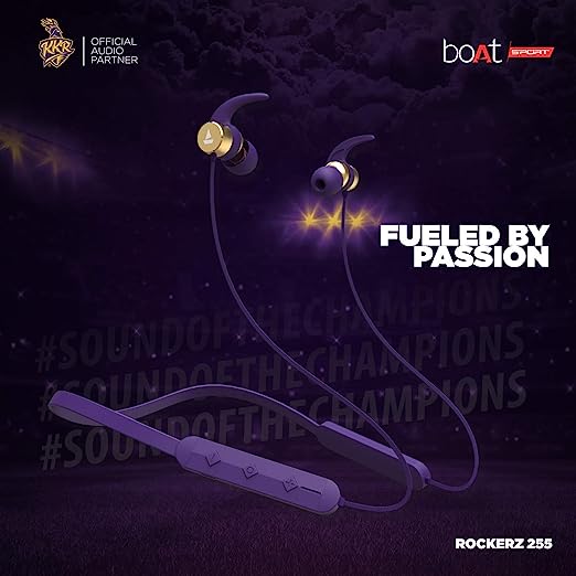 boAt Rockerz 255 Kkr Thunder Purple Bluetooth Wireless In Ear Earphones With Mic boAt Rockerz 255 Kkr Thunder Purple Bluetooth Wireless In Ear Earphones With Mic
